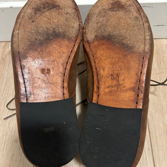 Nisolo Brown Nubuck Leather Derby Shoes - 9 - Picture 7 of 11